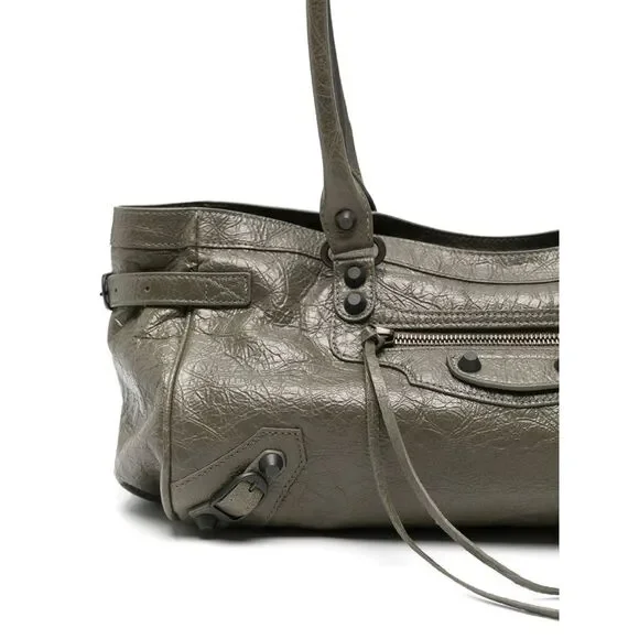 Balenciaga Metallic Gray Leather Bag - Picture 4 of 5